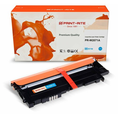 Print-Rite PR-W2071A картридж лазерный (HP 117A - W2071A) голубой 700 стр