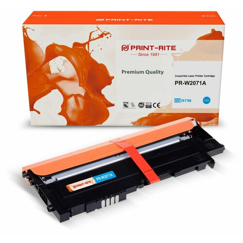 Print-Rite PR-W2071A картридж лазерный (HP 117A - W2071A) голубой 700 стр картридж лазерный daprint w2071a 117a для принтера hp голубой cyan