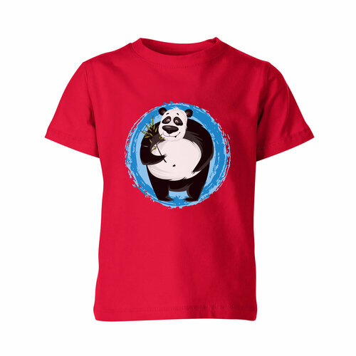 Футболка Us Basic, размер 4, красный детская футболка панда мультяшный мишка 116 синий