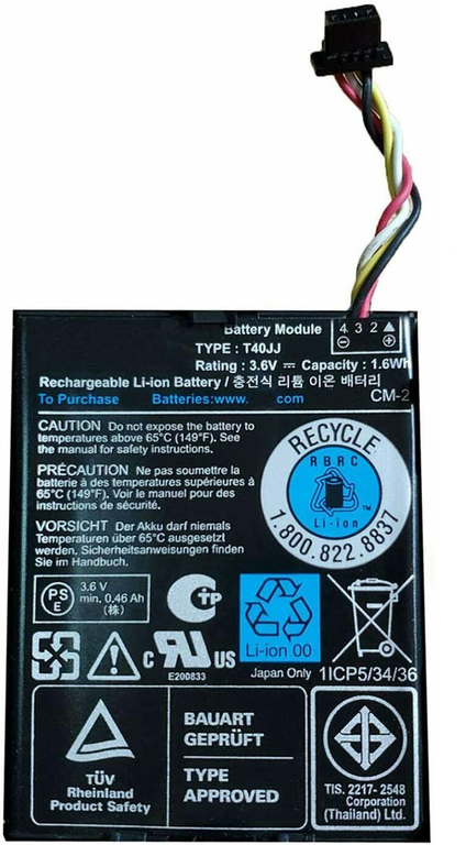 Батарея для DELL Raid PERC H710 460mah 3.6v 70K80 T40JJ H132V PERC H710 H710P H810