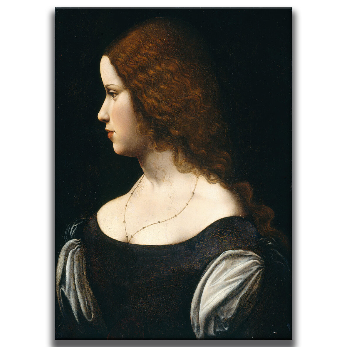 Картина для интерьера на холсте последователя Леонардо да Винчи «Немая» 30х42, холст натянут на подрамник