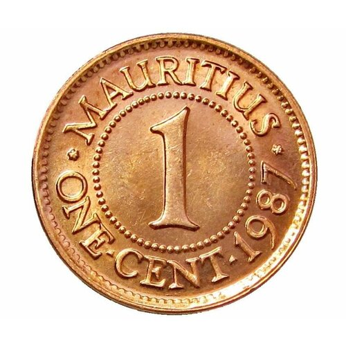 1 цент 1987 Маврикий, UNC маврикий 1 цент 1971 г