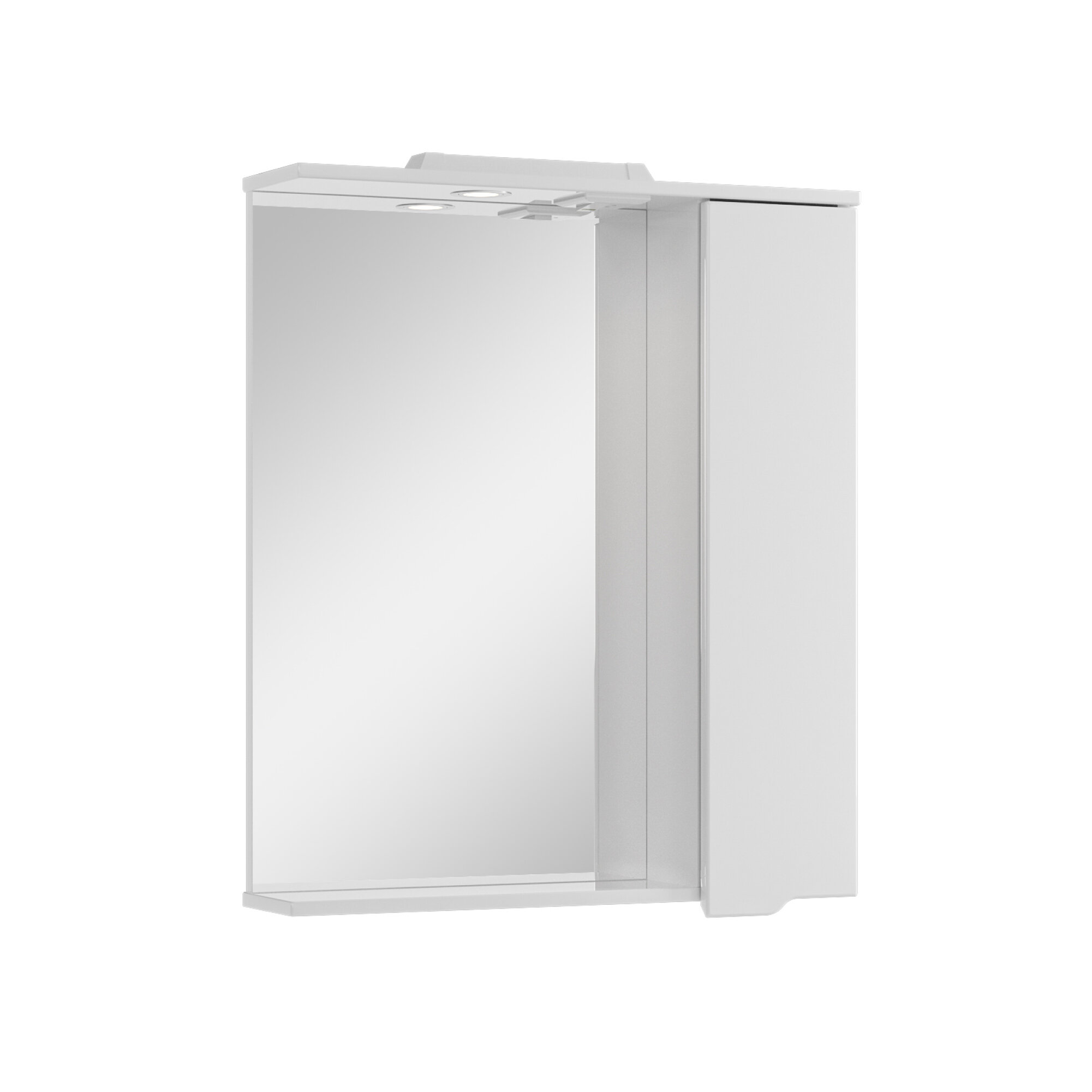 Зеркальный шкаф подвесной SanStar Bianca 70 для ванной комнаты белый — фото 1