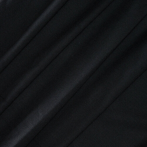 Ткань костюмная черная рубчик (2802)