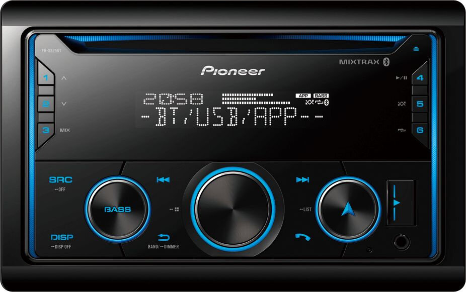 Pioneer Автомагнитола CD Pioneer FH-S525BT 2DIN 4x50Вт