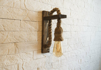 Настенный светильник ROGGWIL RUSTIK WALNUT/деревянный светильник на стену/светильник в коридор