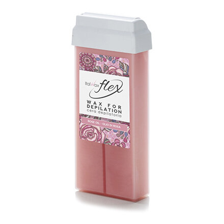 Воск в картридже Кремовая роза ITALWAX FLEX Rose oil, 100 мл