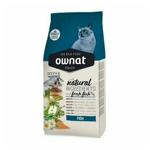 Ownat Adult Classic Корм сухой для кошек, с рыбой, 1.5 кг