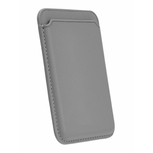 Картхолдер Magsafe Кожаный (Leather Co) для Apple iPhone 13 Pro-Titanium Grey