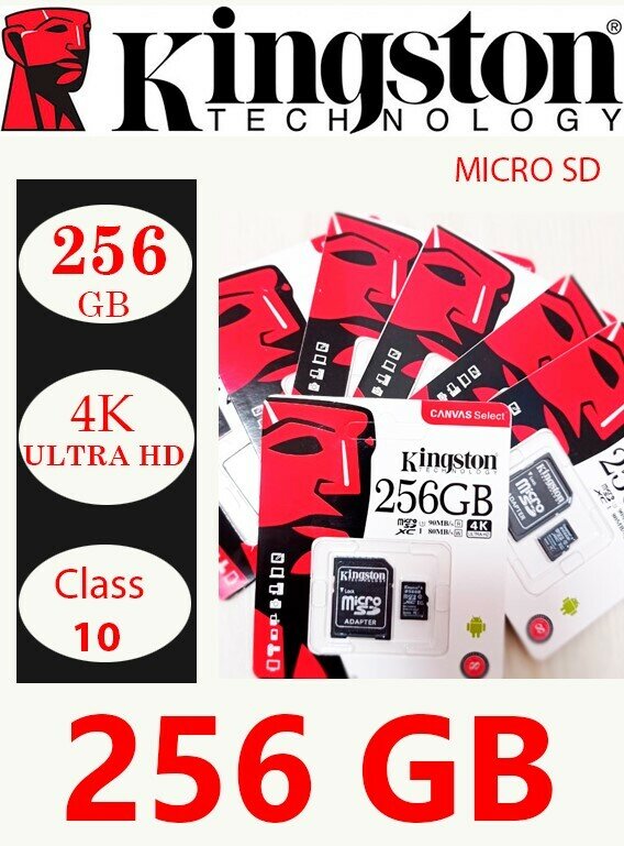 Карта памяти microSD XC 256 ГБ (SDCS2/128GBSP/микро флеш / memory card