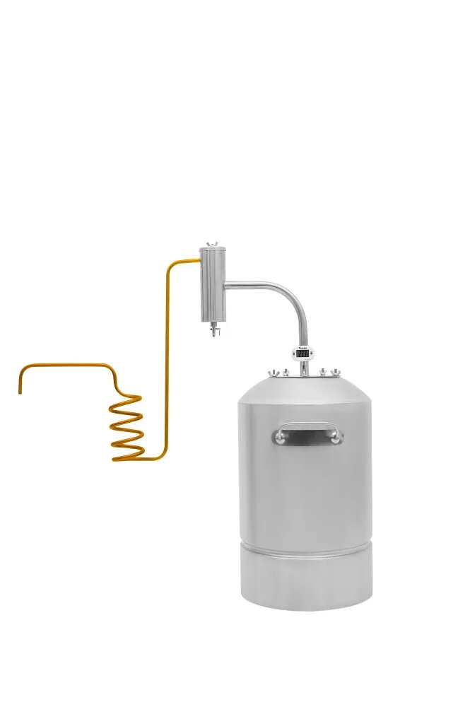 Самогонный аппарат дистиллятор Дачный PRO 15 л медный холодильник c зиговкой куба без водопровода