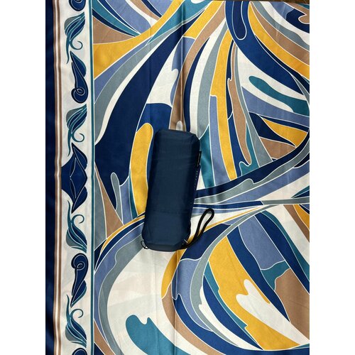 Подарочный женский набор компактный легкий зонт и шелковый платок в картонной крафтовой коробке