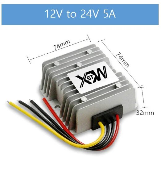 Преобразователь постоянного тока 12 В до 24 V, от 3-12 А, 5A, 12 В, 24V