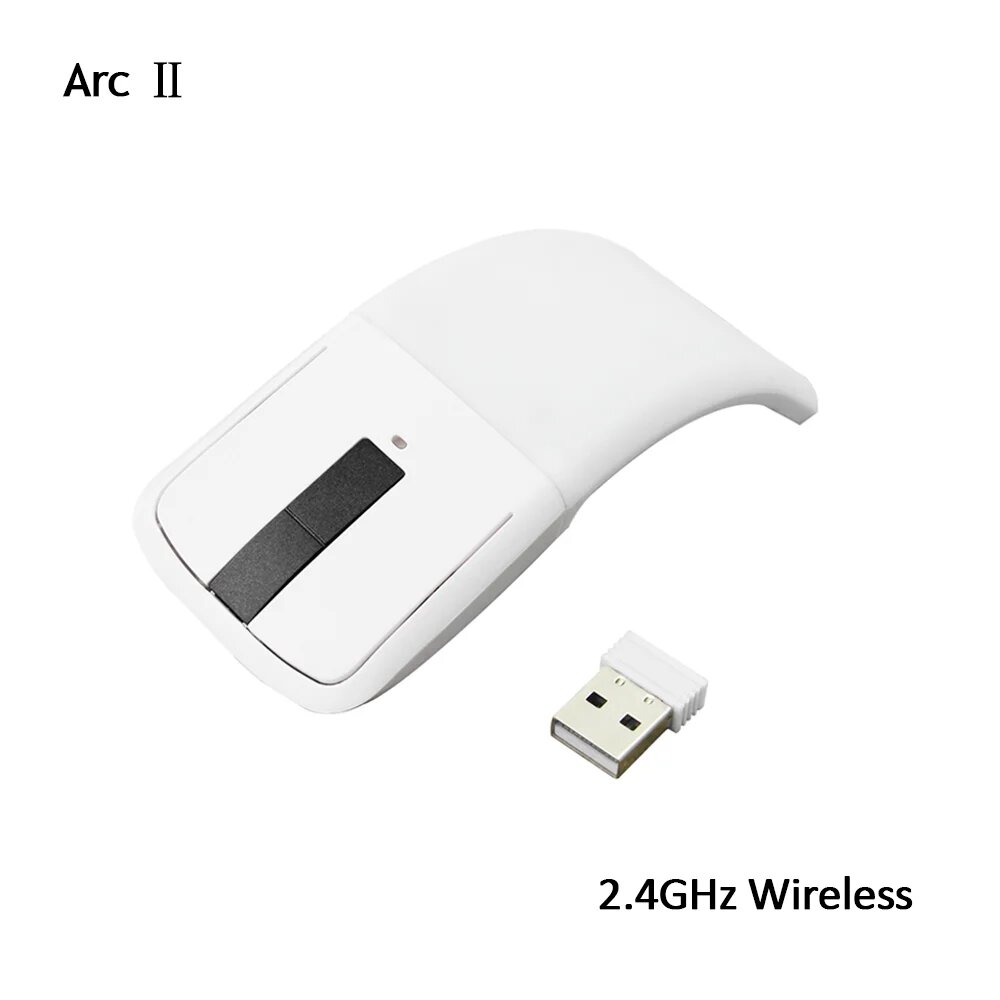 CHUYI Беспроводная складная мышь Bluetooth, V2-USB-White