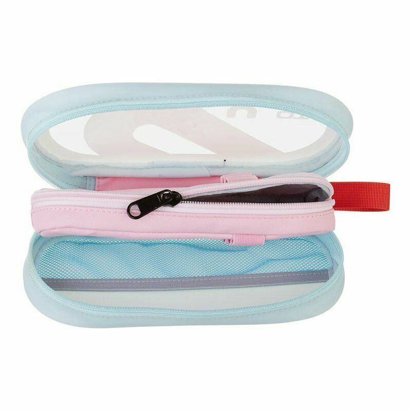 Изображение Пенал школьный Xiaomi UBOT Children's Pen Bag 1,2L на молнии, голубой/розовый