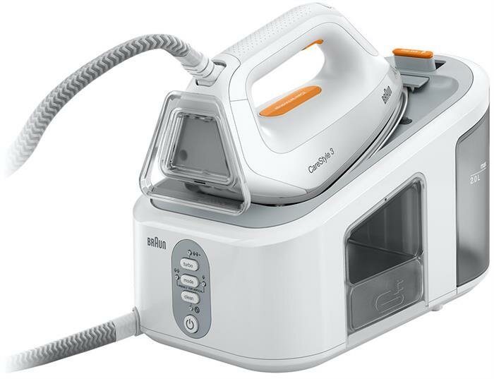 Парогенератор BRAUN CareStyle 3 IS3132WH (Цвет: Белый/Серый; Подошва: EloxalPlus) — фото 1