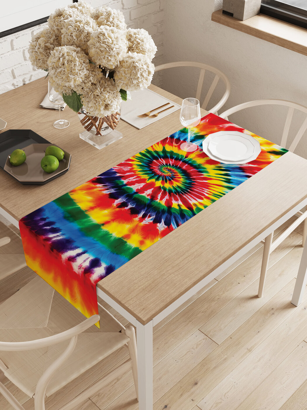 Декоративная водоотталкивающая дорожка для сервировки кухонная 145х40 