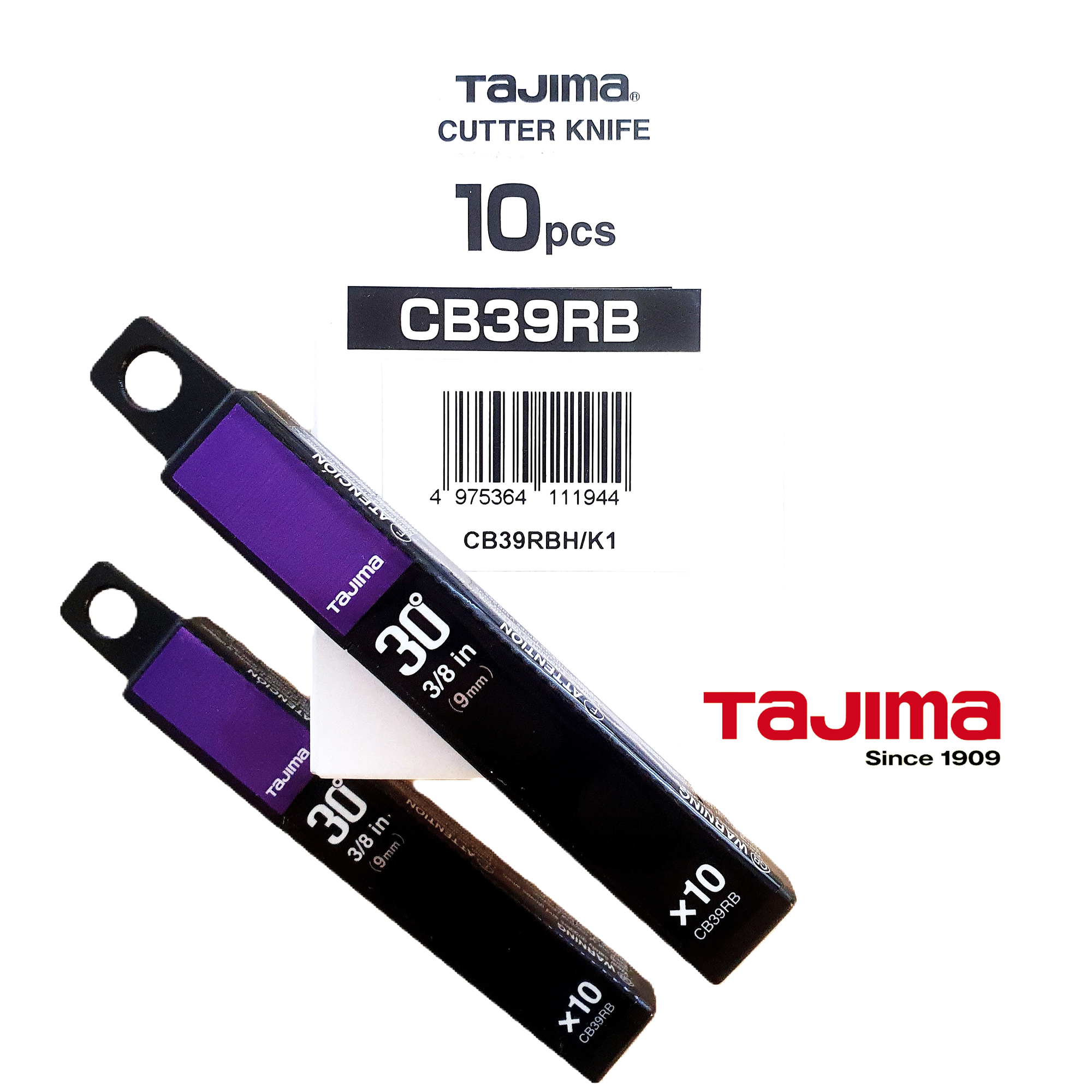 Лезвия для ножа TAJIMA CB-39RB 9мм обламывающиеся с покрытием (10шт) — фото 1