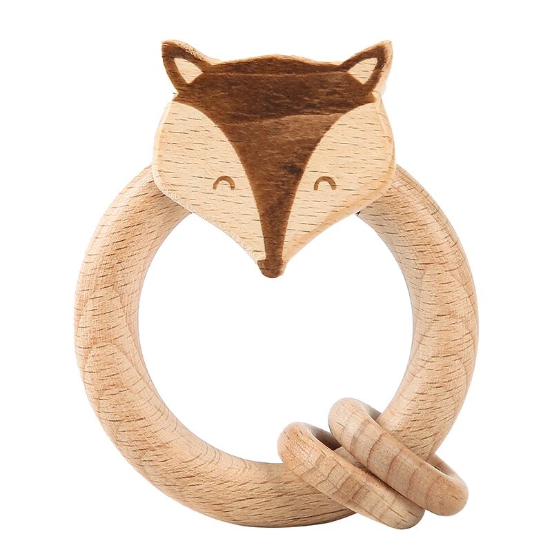 Деревянный медведь-погремушка Монтессори