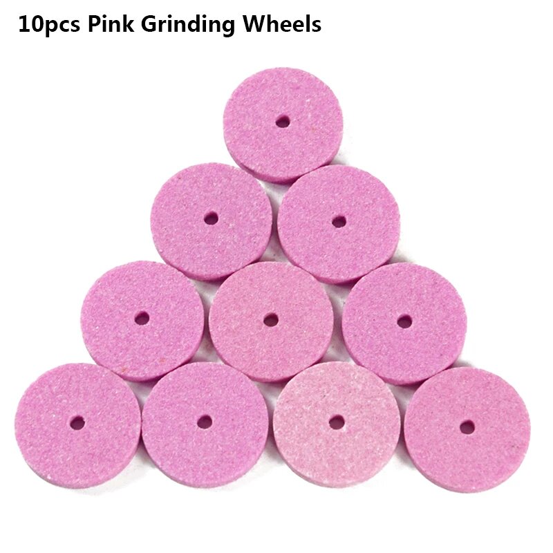Набор шлифовальных дисков CMCP комплект из 10 шлифовальных насадок 20 мм для Dremel вращающийся инструмент абразивные диски 10pcs Pink