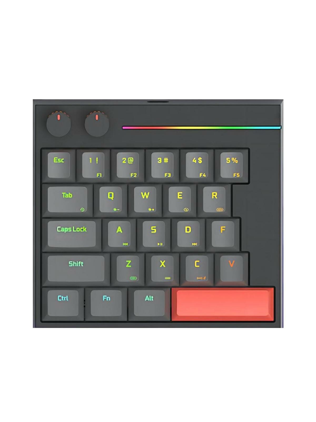 Mechanical Keyboard Hot Swappable Gaming Keyboard Backlit Magnetic Switches Keyboard One-handed Keyboard for Gaming