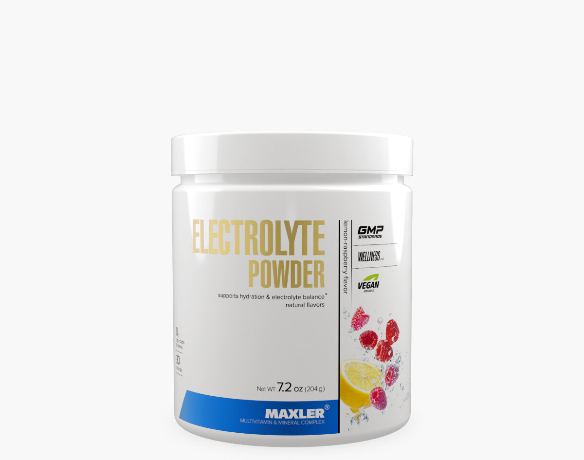 Углеводы и Изотоники Maxler Electrolyte Powder лимон-малина 204 гр.