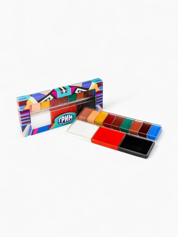 Профессиональный грим, палитра 12 цветов, № 2, цветная