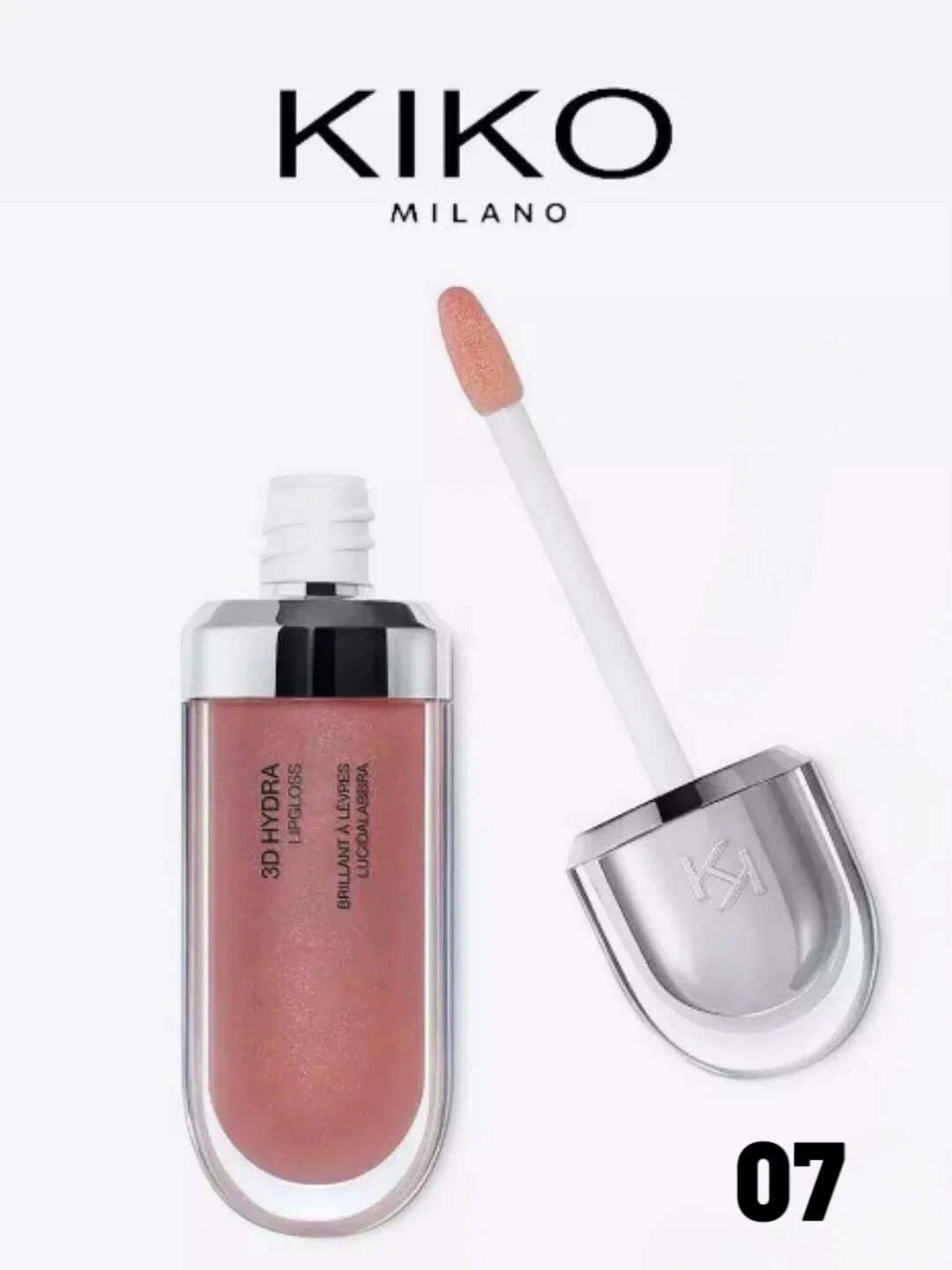 Помада блеск для губ, смягчающий и сияющий, с эффектом 3D, KIKO