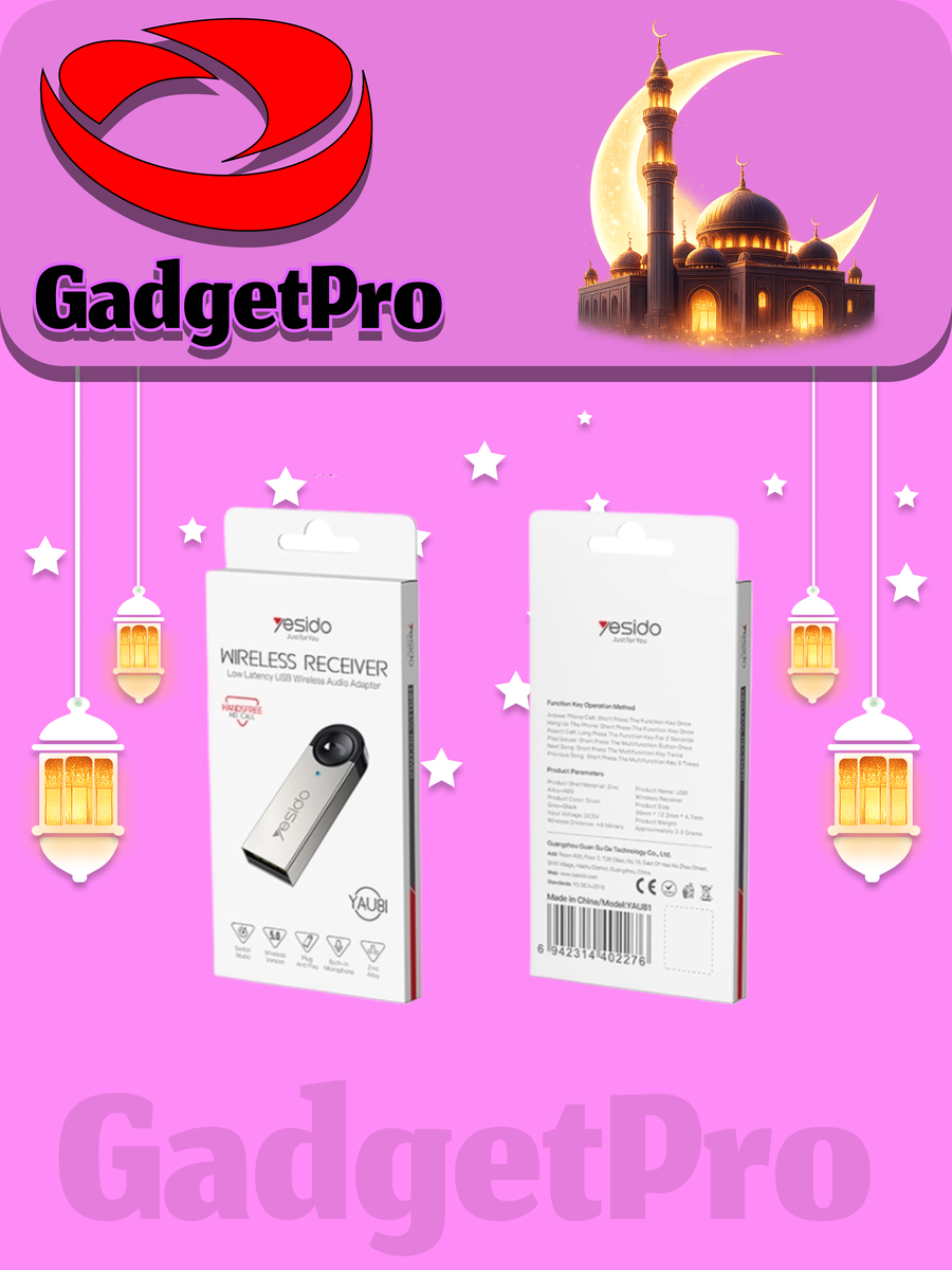 Автомобильный Bluetooth AUX адаптер Yesido YAU81: беспроводное подключение, качественный звук