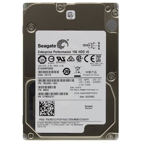 Жесткий диск Seagate Enterprise 900GB 12G 10K 512n SAS 128MB 25 ST900MM0168 811000₽
