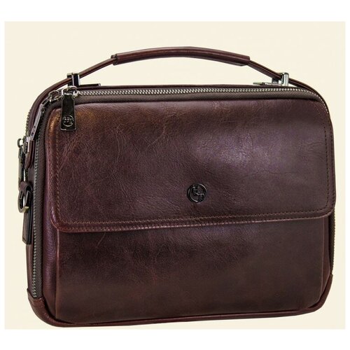 фото Сумка мужская с жёстким каркасом н-т из натуральной кожи. -ht-