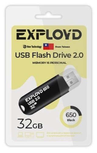 USB Флеш-накопитель EXPLOYD EX-650 32GB, черный