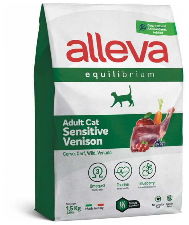 Сухой корм Alleva Equilibrium Sensitive Venison Сенситив с олениной для взрослых кошек