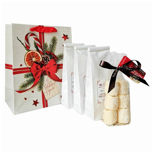 фото Подарочный набор чая и зефира на новый год "чудное мгновенье" liway