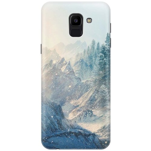 GOSSO Ультратонкий силиконовый чехол-накладка для Samsung Galaxy J6 (2018) с принтом Снежные горы и лес gosso ультратонкий силиконовый чехол накладка для honor 10 с принтом снежные горы и лес