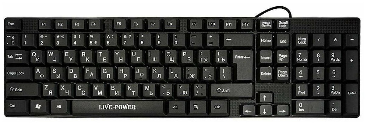 Проводная клавиатура, проводная клавиатура USB Live Power 