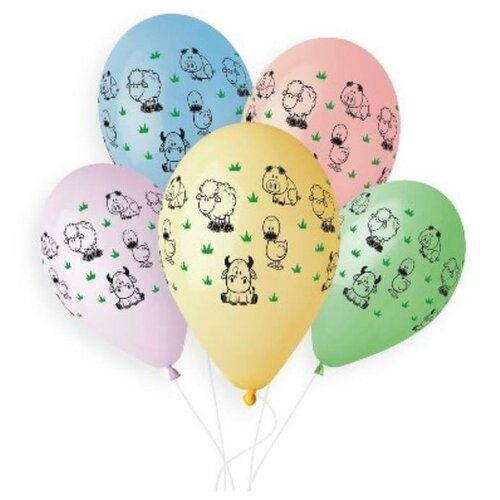 фото Шар латексный 14" «домашние животные», пастель, набор 25 шт., микс gemar