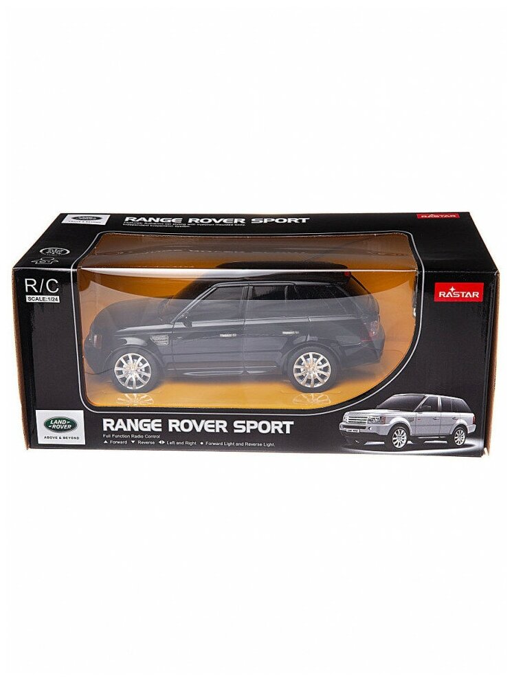 Машинка на радиоуправлении RASTAR Range Rover Sport 20см черный 27MHZ 1:24 RASTAR