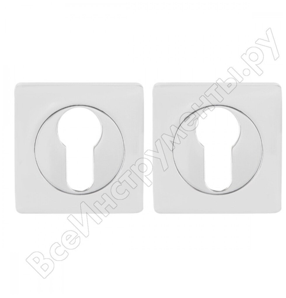 накладка под цилиндр AJAX квадрат хром - фото №1