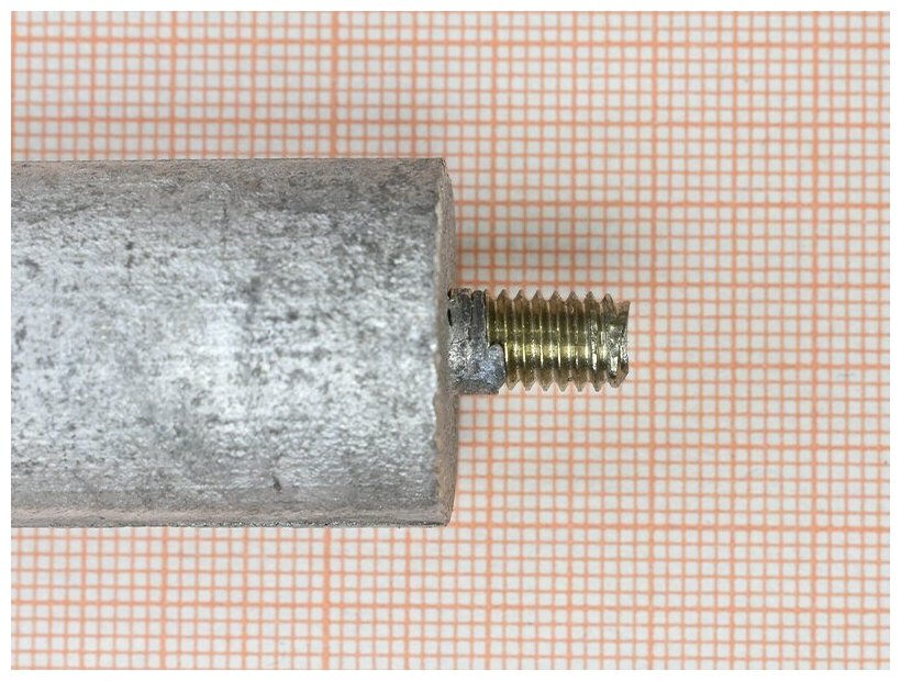 Анод магниевый M6, 400x21 мм, шпилька 10 мм - фотография № 2