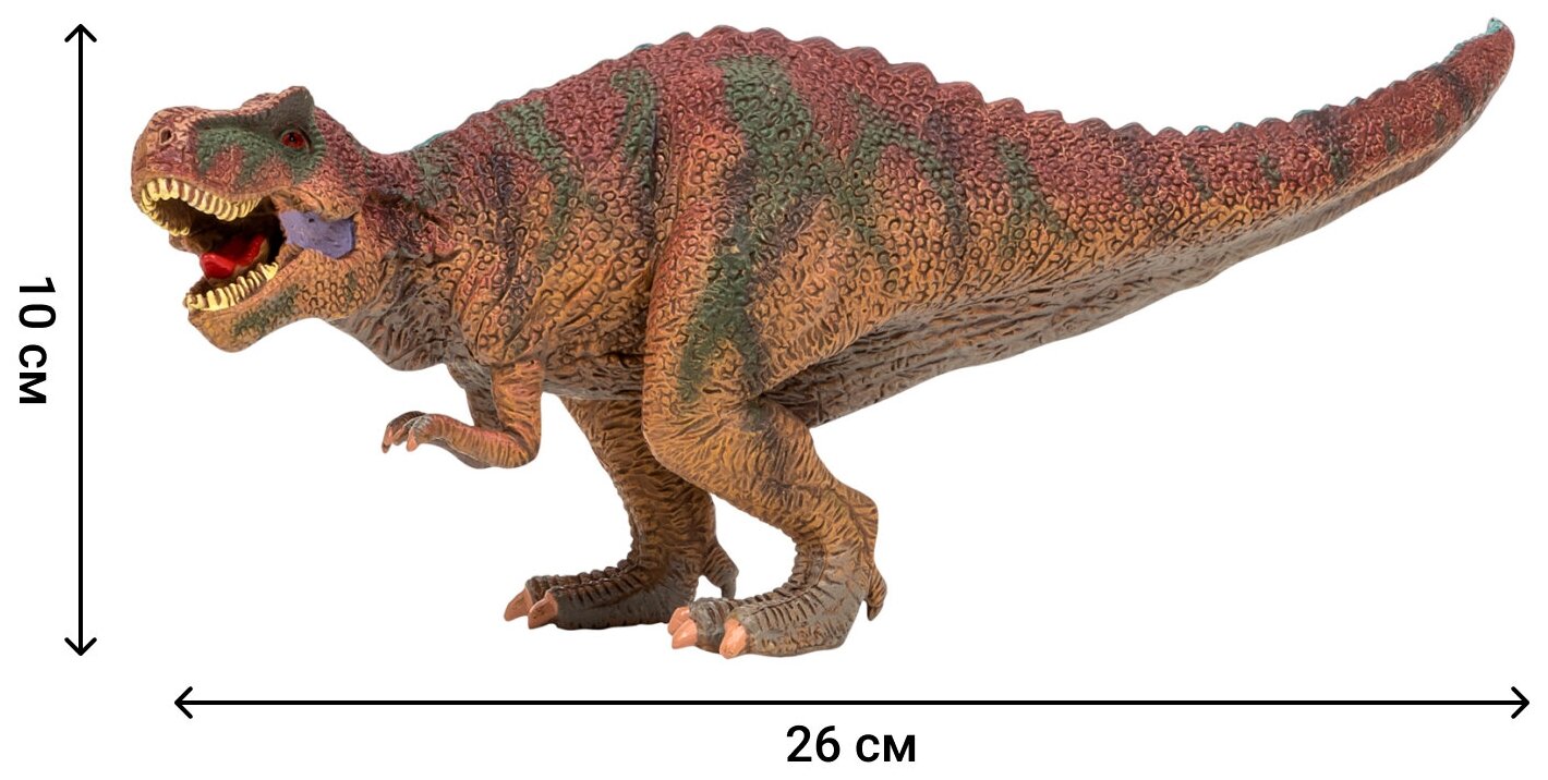 Игрушка динозавр серии "Мир динозавров" Тираннозавр, фигурка длиной 26 см
