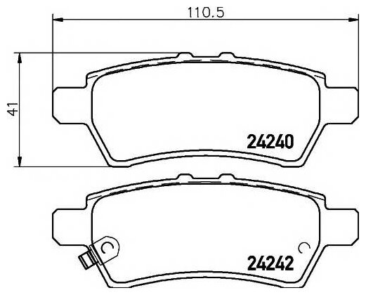 Колодки дисковые задние для nissan pathfinder 2.5d 05 Textar 2424001