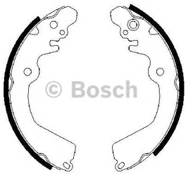 Барабанные тормозные колодки задние Bosch 0986487451 для Mitsubishi, Renault, Chrysler (4 шт.)