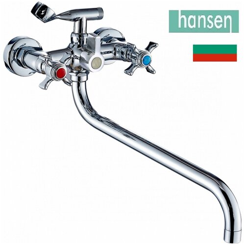 Смеситель для ванны и душа с длинным изливом Hansen H27051 Хром