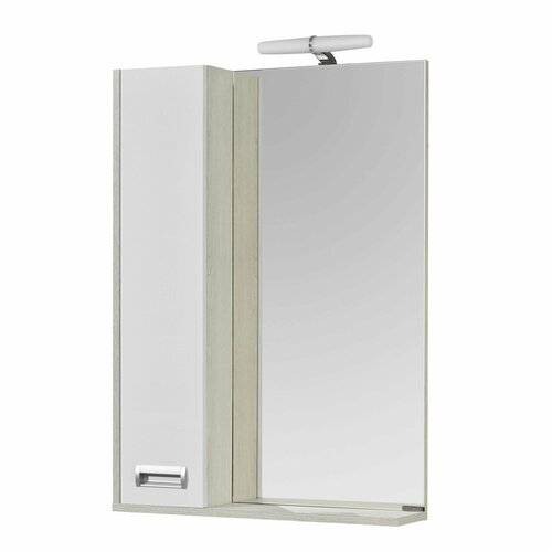 Зеркальный шкаф для ванной Aquaton Бекка 60 белый, дуб сомерсет 1A214602BAC20