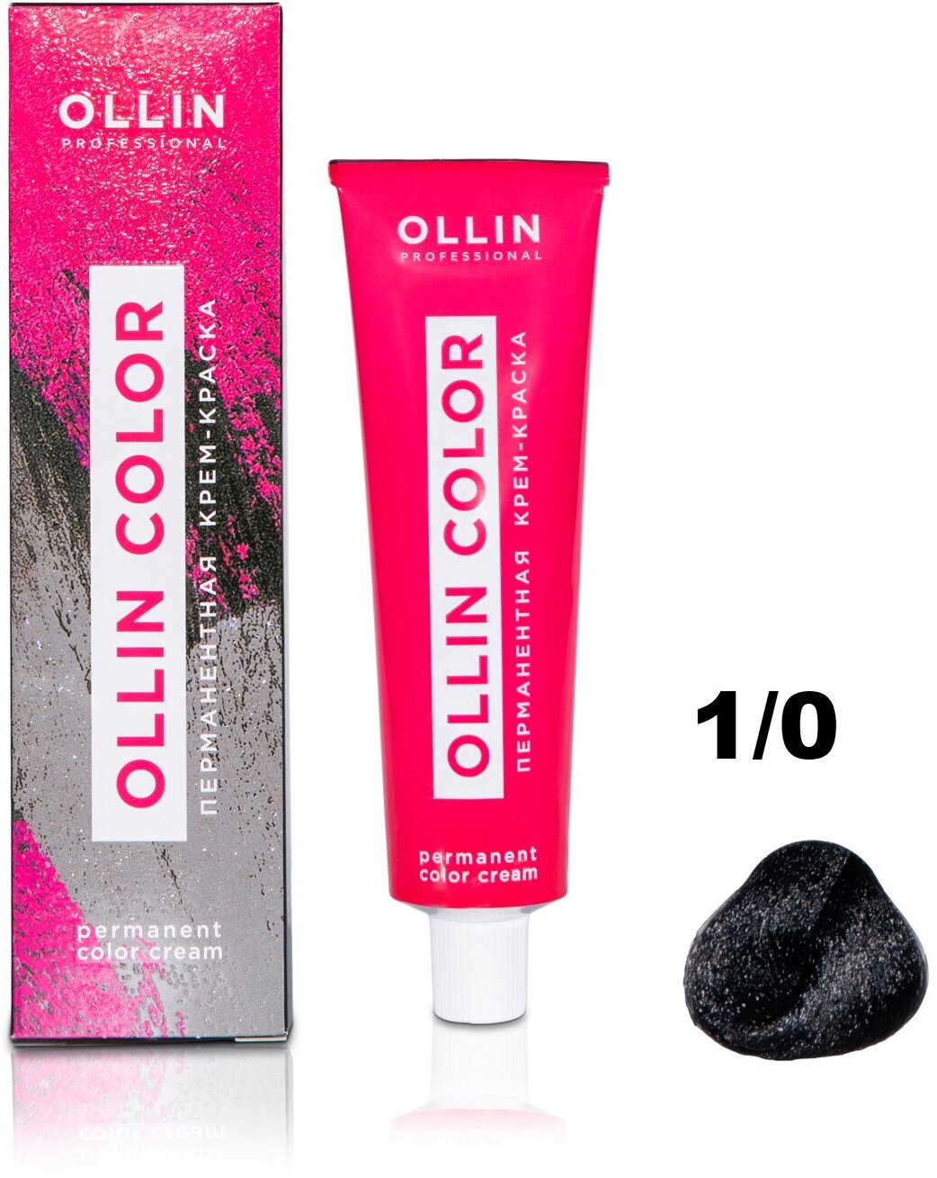 Крем-краска OLLIN COLOR для окрашивания волос OLLIN PROFESSIONAL 1/0 иссиня-черный 60 мл