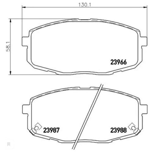 Дисковые тормозные колодки передние Mintex MDB 2608 (4 шт.)