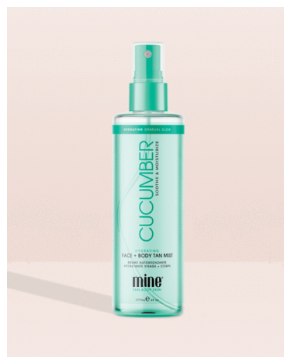 MineTan, Освежающий спрей – автозагар для лица и тела с успокаивающим действием Cucumber Hydrating Face & Body Tan Mist, 177 мл
