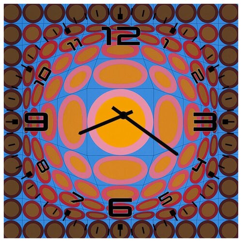 фото Svs настенные часы svs 4002440 круги в абстракции