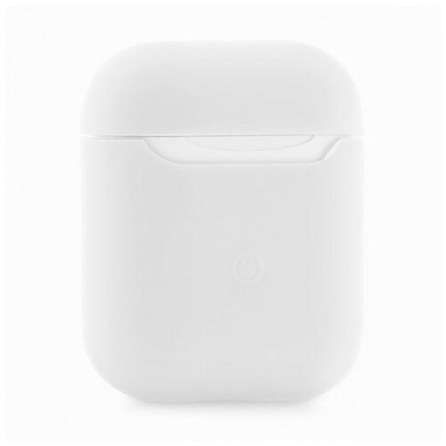 фото Силиконовый чехол тонкий для apple airpods 2 белый opt-mobile
